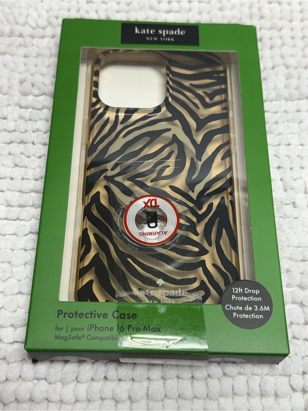 Kate Spade Tiger Zebra Animal Print iPhone 16 Pro Max Case MagSafe NIB
